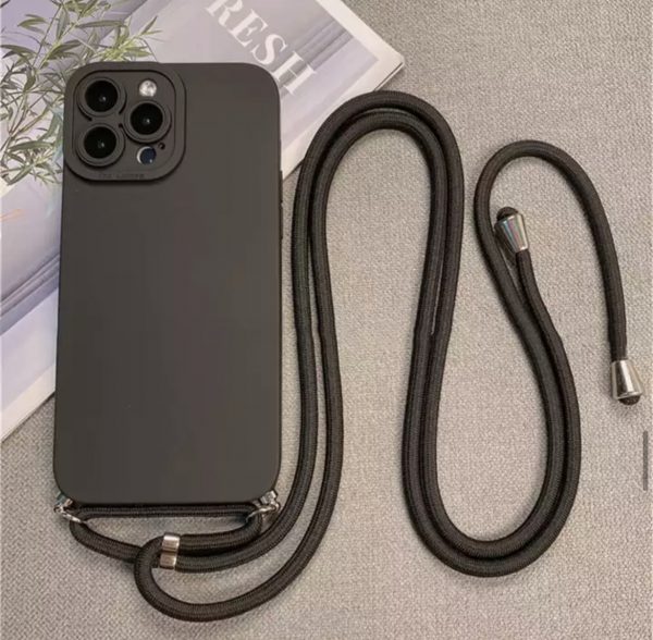 Coque Iphone en silicone avec bandoulière